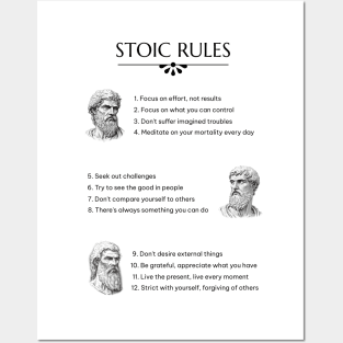 Stoic Teachings, Stoic Rules Posters and Art